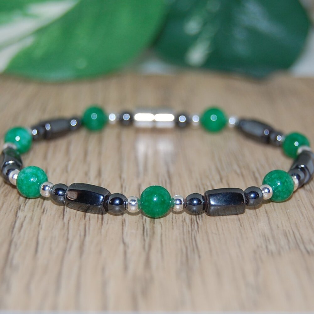 Magnetic Bracelet,Jade and Magnetic Beads,Heathy Bracelet,Energy Bracelet